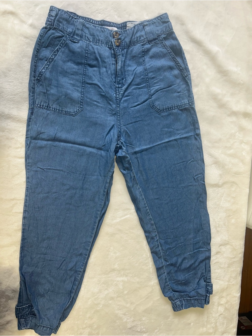 Blossom - Women’s Blue Elastic Hem Casual Jeans